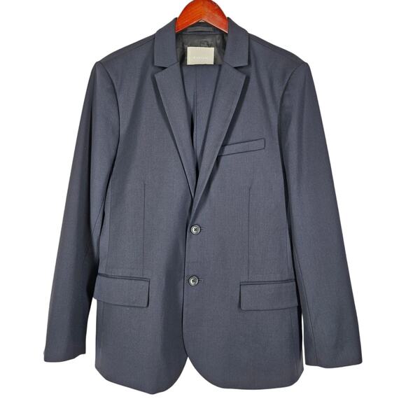 EVERLANE MEN'S 2-PIECE GRAY WOOL BLEND SUIT – COAT SIZE 40, PANT SIZE 32W x 30L - Picture 1 of 16